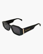Black sunglasses gold details