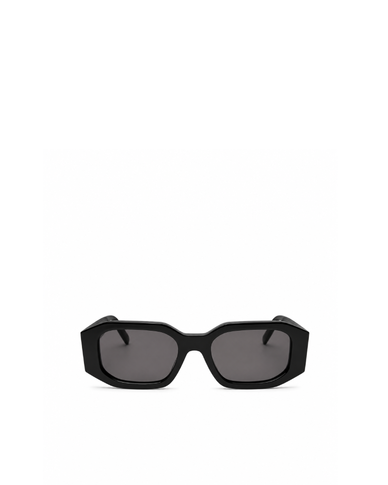 Black sunglasses gold details front