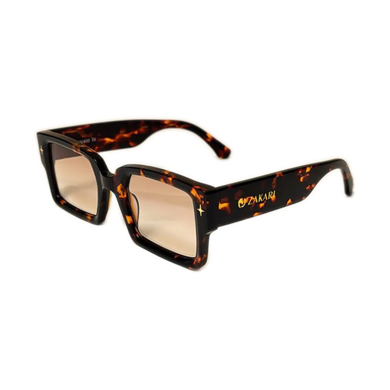 ZAKARI tortoiseshell square sunglasses made from high-quality acetate with UV400 lenses for full UVA and UVB protection