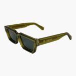 Stylish Olive Green Acetate Sunglasses – UV400 Gray Lenses