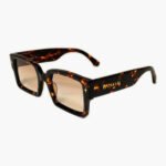 Tortoiseshell Acetate Square Sunglasses with UV400 Protection