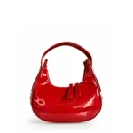 Glossy Crescent Moon Bag – Modern Elegance in a Compact Design