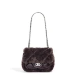 Luxury Leather Bags with Synthetic Fur Details