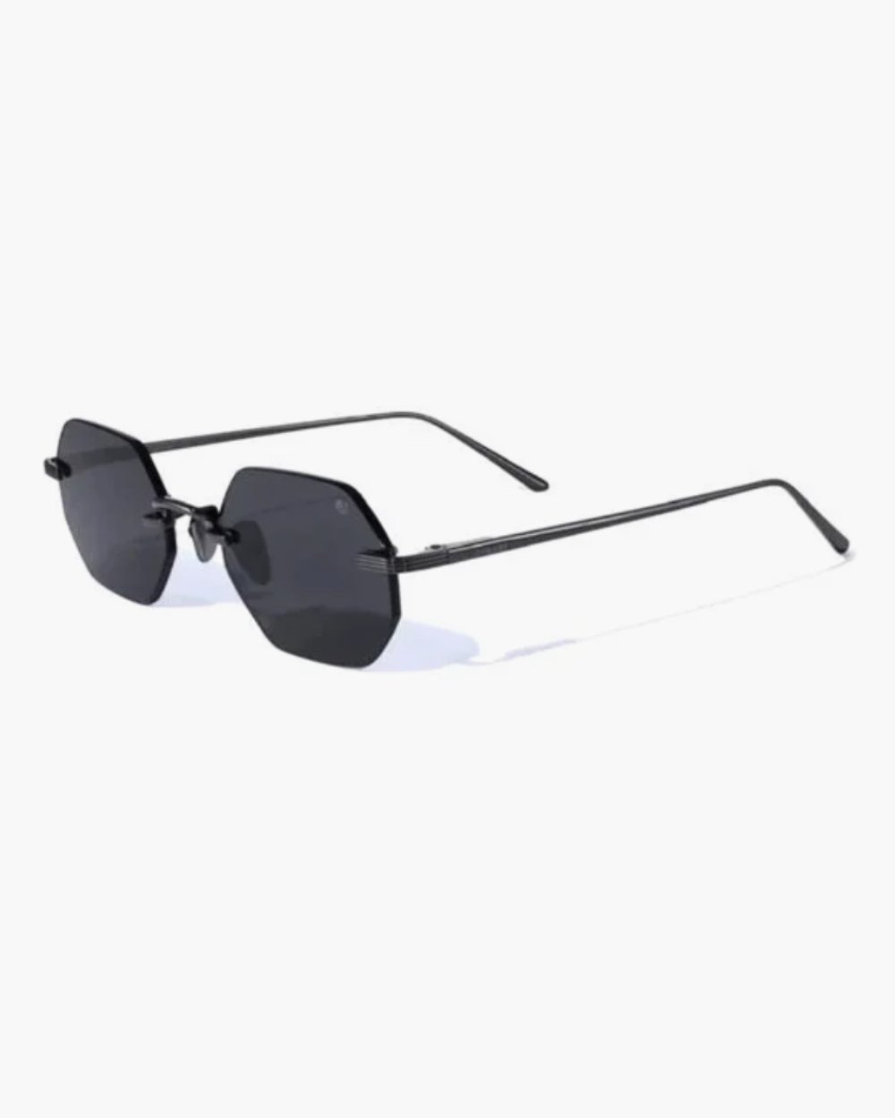 Black Frameless Geometric Sunglasses Black Frameless Geometric Sunglasses - Image 1