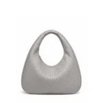 Light Grey Suede Woven Texture Bag