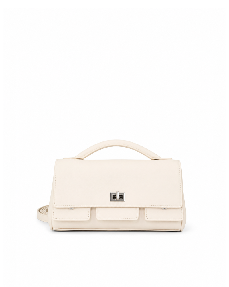 Cowhide Leather Bag for Women white 1