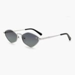 Premium polarized sunglasses with TAC lenses and acetate metal frame on white background
