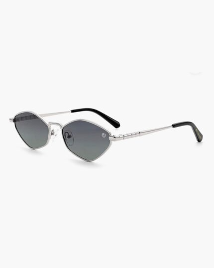 Premium polarized sunglasses with TAC lenses and acetate metal frame on white background